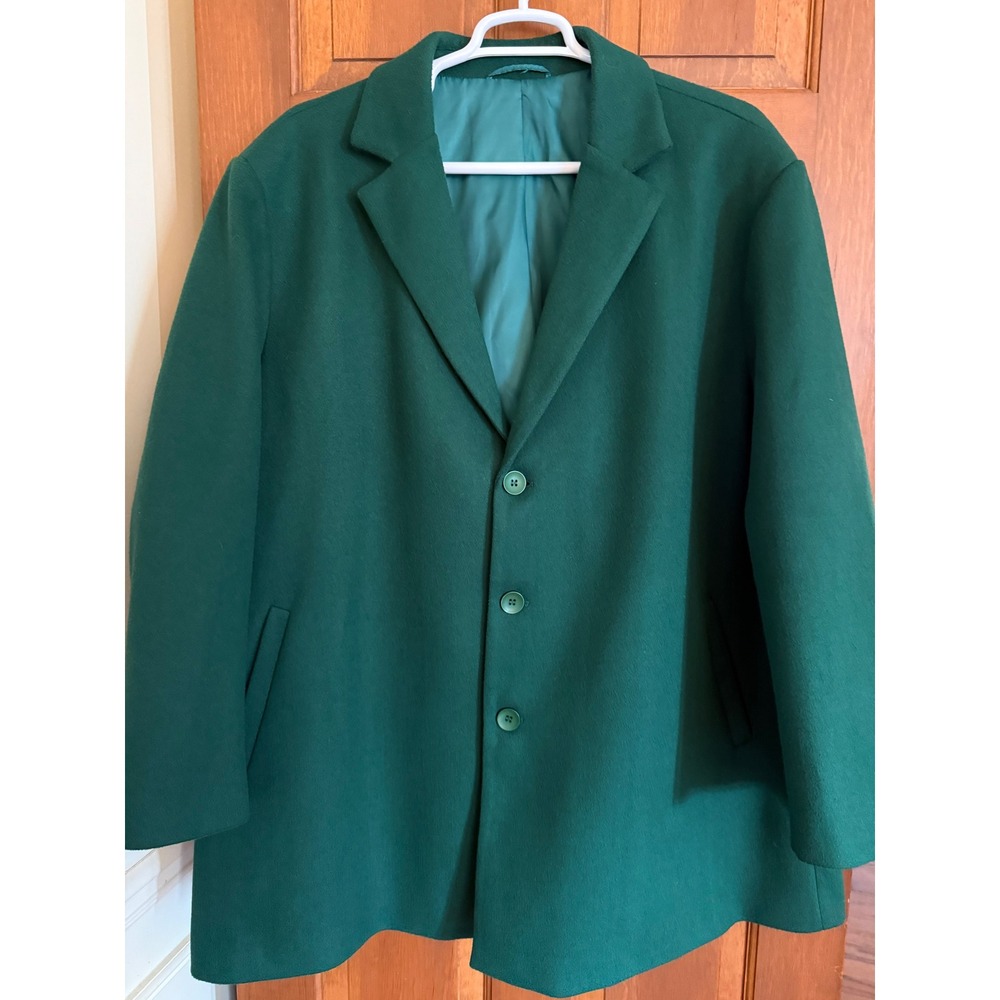 Three-Button Blazer Jacket Womens Size 5X Green Oversized‎ Business Career
